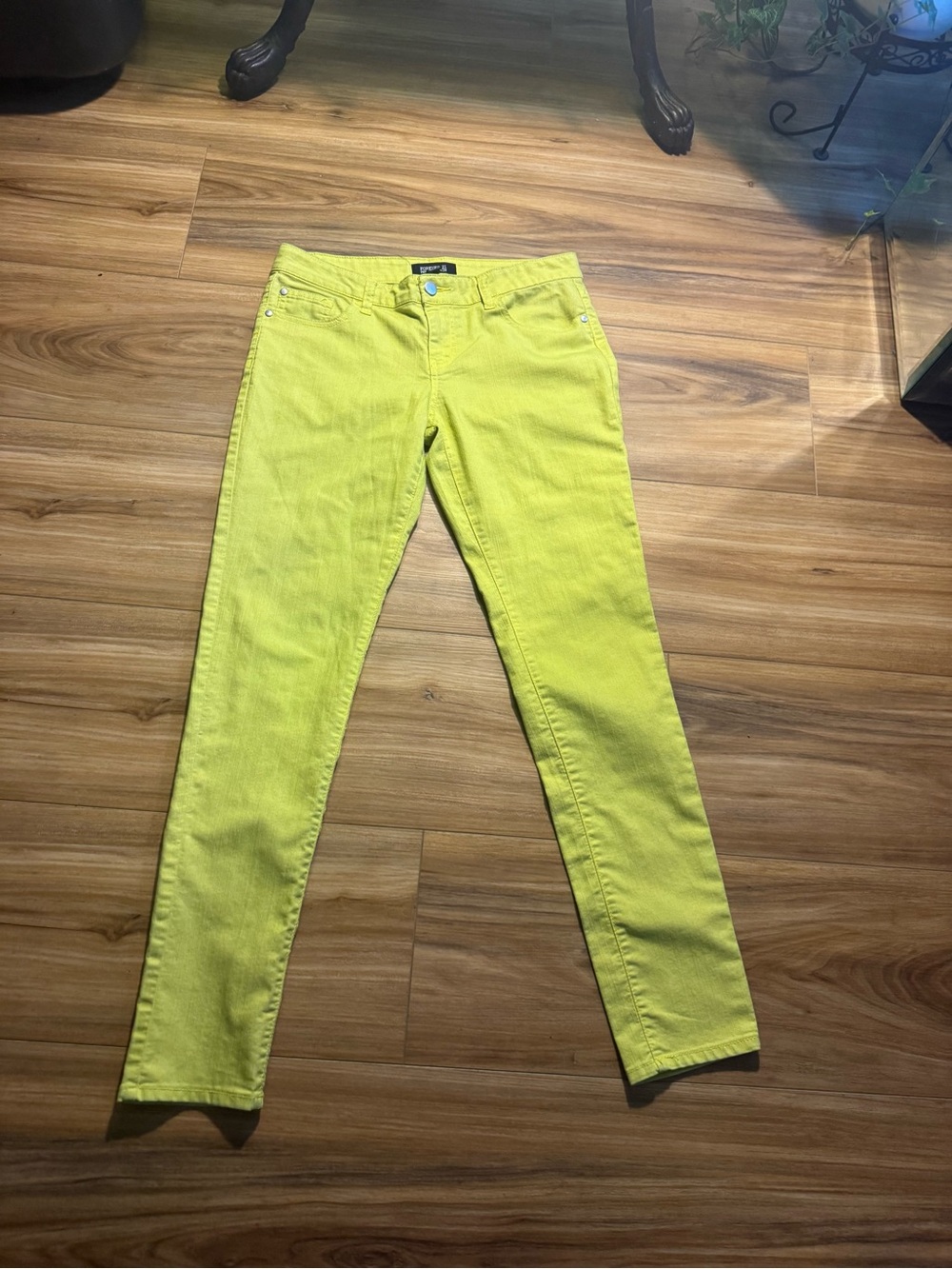 Forever 21 Lime Green/Yellow Skinny Jeans